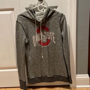 Women’s Ohio State tunic length cowl neck sweatshirt size medium